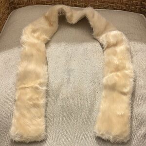 Cream Fur Scarf 48 inches
